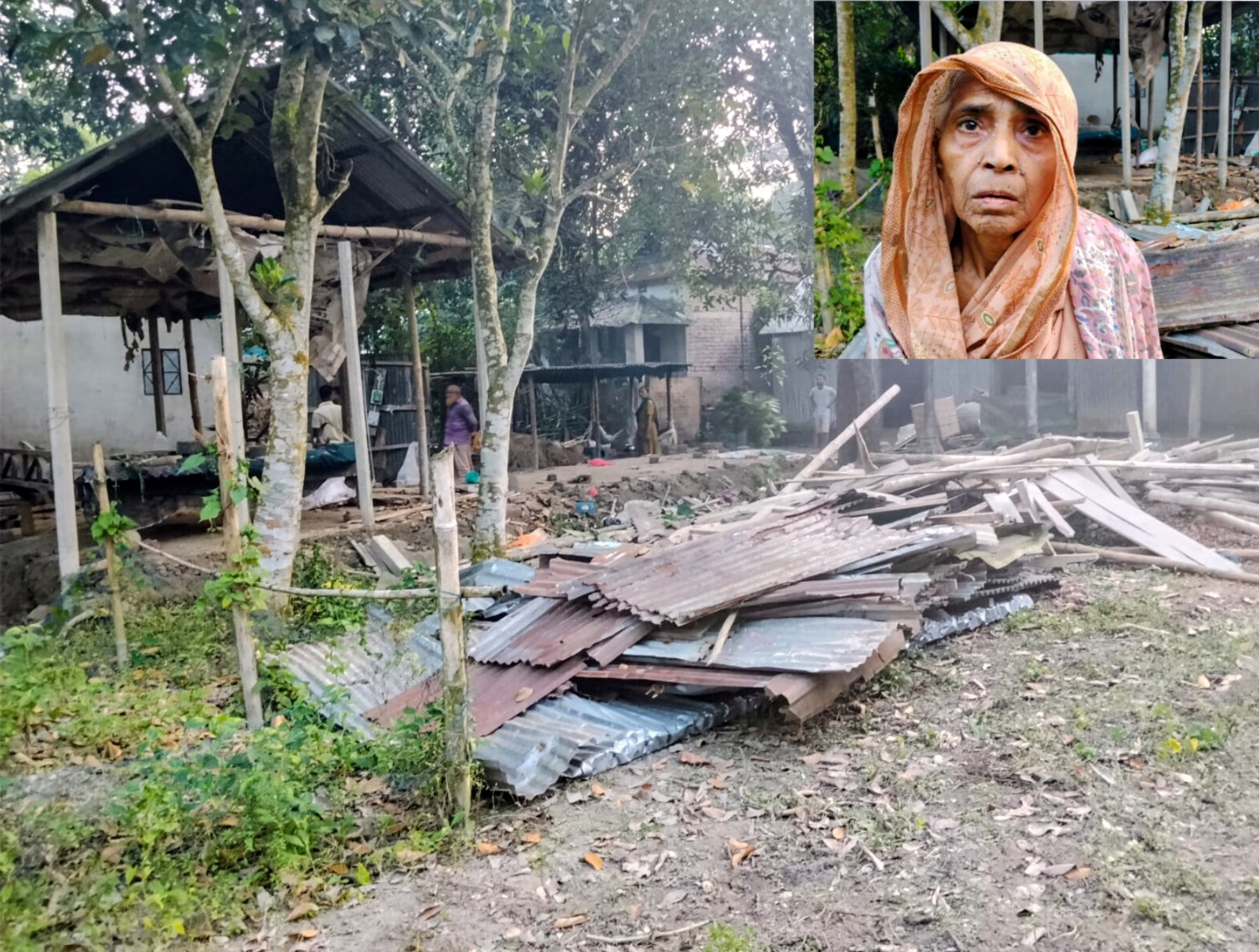 কেন্দুয়ায় জমি বিরোধ: বসতঘর ভাঙচুর