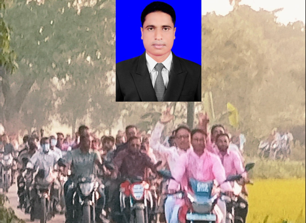 নওপাড়ার বিভিন্ন পূজা মণ্ডপ পরিদর্শন করলেন চেয়ারম্যান প্রার্থী মাইন উদ্দিন